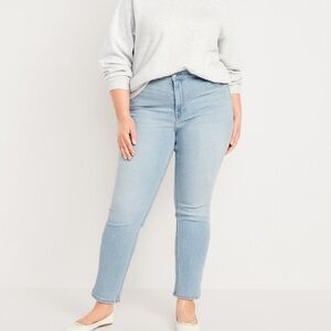 Old Navy high rise straight light wash jeans size 18 NWT